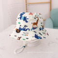 36 Colors Catoon Wholesale Summer Autumn Children's Bucket Digital Printing Basin Cap Baby Kid Sun Hat For 1-3 Years Age